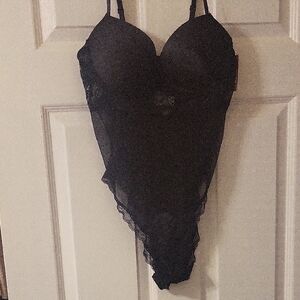 Cosmopolitan Black Lace Bra Bodysuit With Push Up